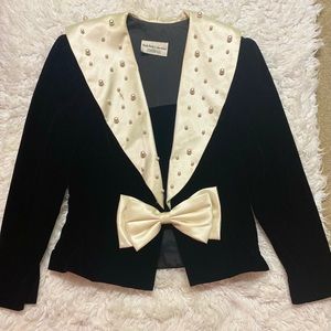 Vintage Black Velvet Skirt Set One of a kind!! Size 13/14 by Nah Nah Collections